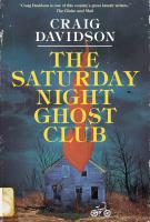 THE SATURDAY NIGHT GHOST CLUB by Craig Davidson