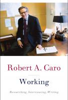WORKING by Robert A. Caro