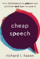 CHEAP SPEECH by Richard Hasen